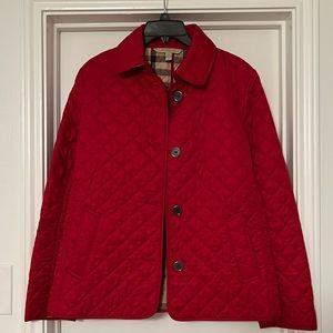 Burberry Brit red quilted coat